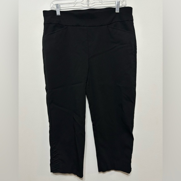 Chicos Perfect Stretch Pull On Lattice Capri Pants - Picture 1 of 7